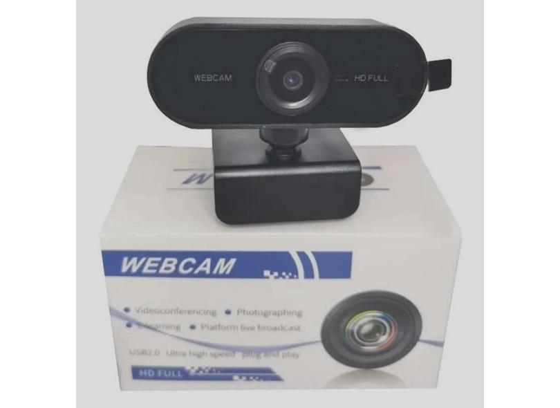 Webcam Mini Câmera Full Hd 1080 Usb De Visão 360º Microfone