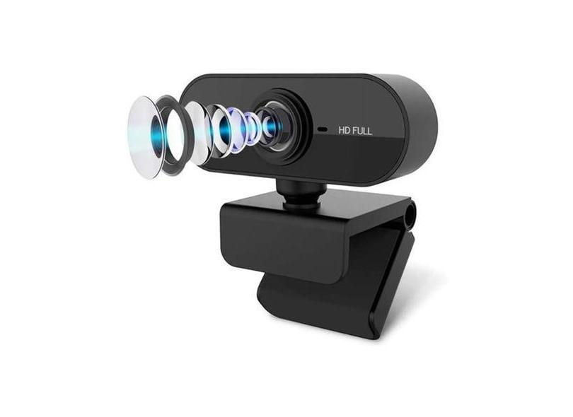 Webcam Microfone Câmera Full Hd 1080P Computador Plug & Play Microfone