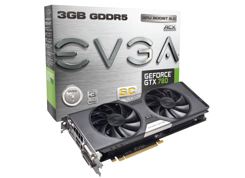 Placa de Video NVIDIA GeForce GTX 780 3 GB DDR5 384 Bits EVGA 03G-P4-2784-KR