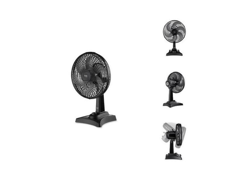 Ventilador De Mesa Multilaser Vl301 30cm Multi Turbo 30 55W - Preto -