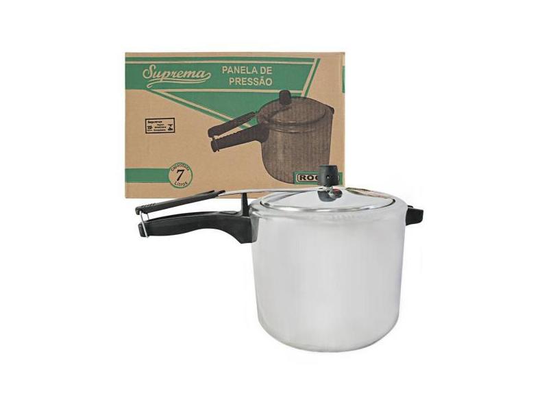 Panela de Pressão Suprema Roque 7 Litros Inox a escolha perfeita para 