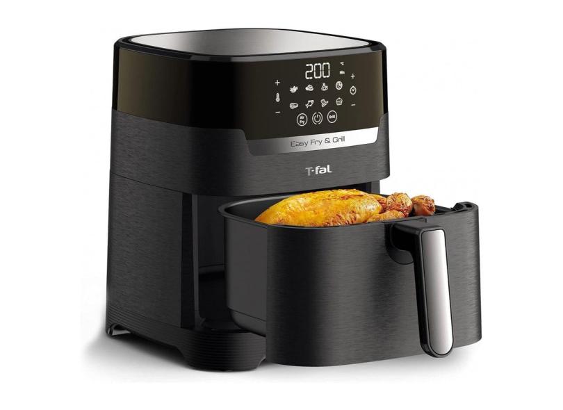 Fritadeira Elétrica Air Fryer 4.2L, com Painel de Controle Digital, 110v, T FAL EY505852, Preto