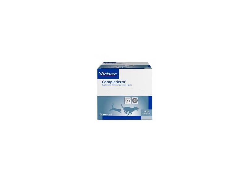Complederm 4mL - 28 Unidades - Suplemento Nutricional P/ Cães e Gatos ...