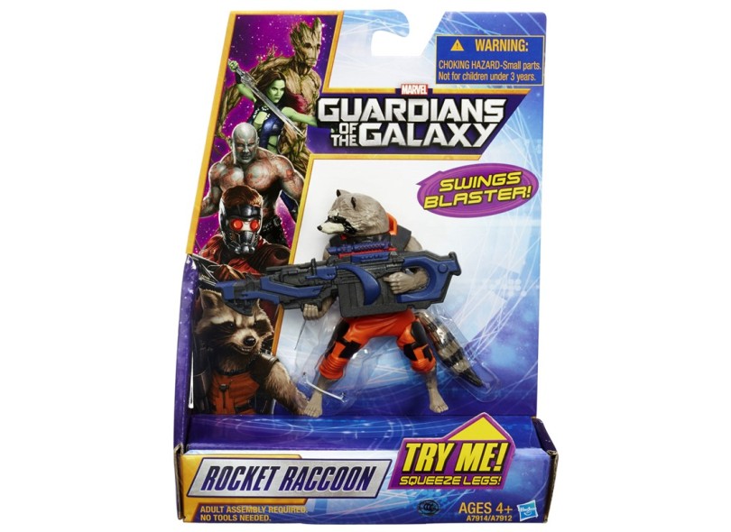 Boneco Rocket Raccoon Guardiões da Galáxia A7914/A7912 - Hasbro