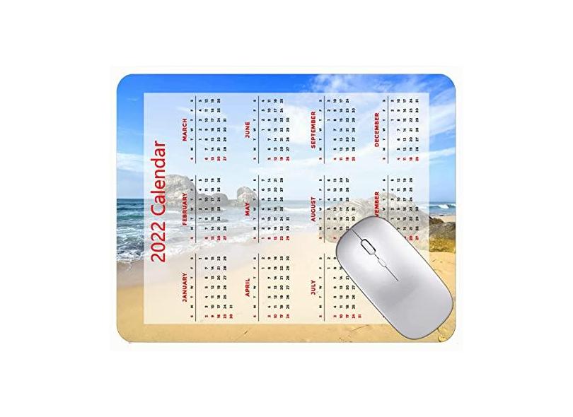 Mouse pad para jogos com design especial 2022, mouse pad para jogos Sea Beach Stones Tropical antiderrapante de borracha