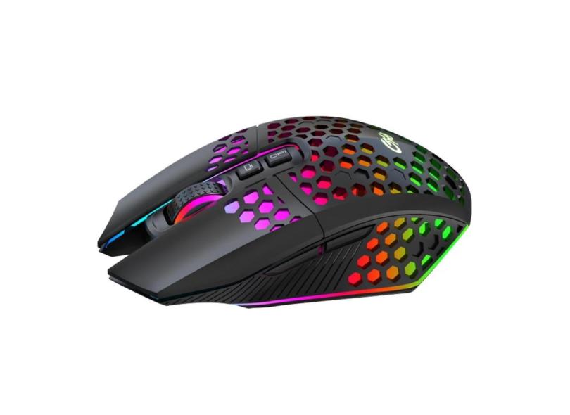 Mouse para jogos sem fio X801 Mouse para jogos oco em favo de mel projetado ergonomicamente