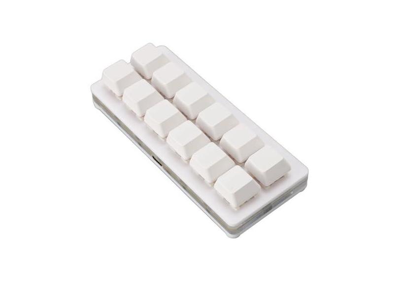 Teclado de 12 Teclas para Copiar e Colar, Teclado para Jogos, USB Tipo C Programável Com Fio RGB Multifuncional Pequeno Teclado Mecânico Com Interruptor Vermelho para Jogos para