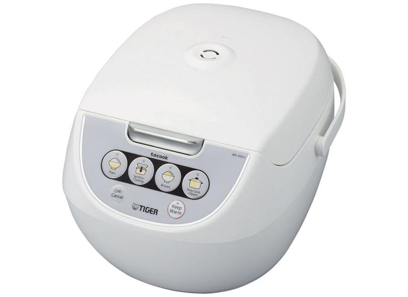 Panela de Arroz Elétrica 1.2L Multifuncional com 4 Configurações e Desligamento Automático, 110v, TIGER CORPORATION JBV A10U W, Branco