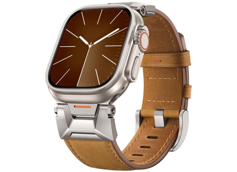 Watch Band Bandsie Classic em couro genuíno para Apple Watch