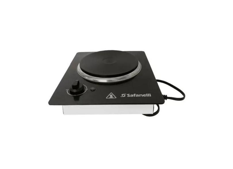 Fogão Cooktop Elétrico Embutir Gourmet 1 Placa 127v Mesa Aço Preta Saf