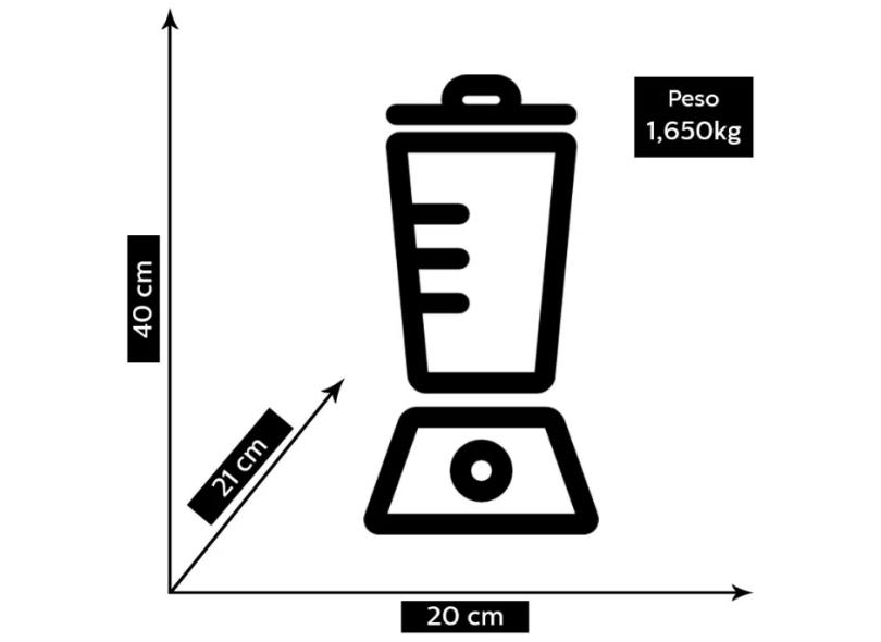 Liquidificador Philips Walita Viva RI2134 2.4 l 5 Velocidades 750 W