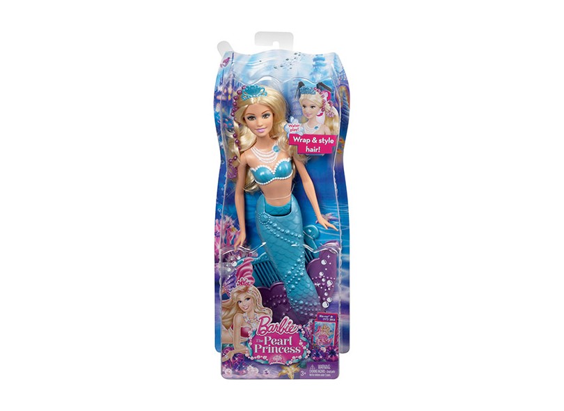Boneca Barbie Sereia das Pérolas Amiga Sereia Azul Mattel