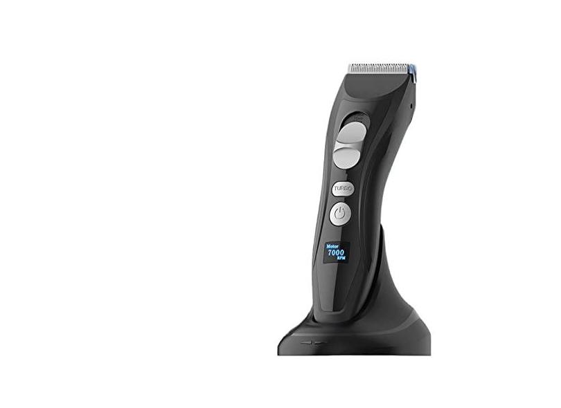 Aparador de cabelo profissional máquina de cortar cabelo aparador de cabelo para barbeiro masculino barbeador elétrico máquina de corte de cabelo inteligente display lcd cuidados com o cabelo e estilo
