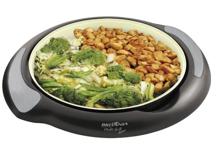 Chapa Grill Britânia Multi Grill Ceramic Lisa GRL297 Lisa