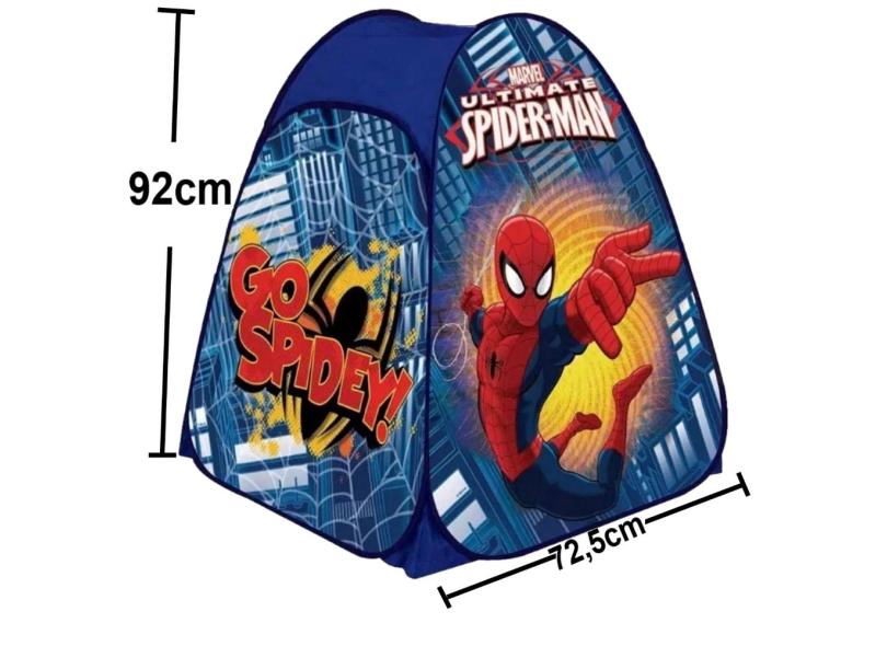 Tenda Spiderman House com túnel dobrável e aranha vermelha