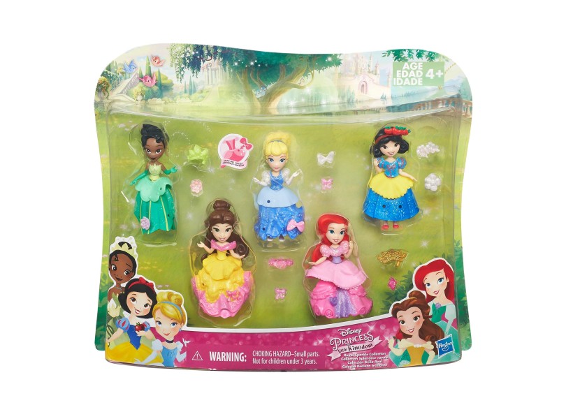 Boneca Princesas Disney Cinco mini bonecas Hasbro