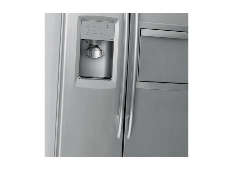 Geladeira GE Frost Free Side by Side 584 Litros Home Bar Dispenser de Água Externo Inox PSZ26