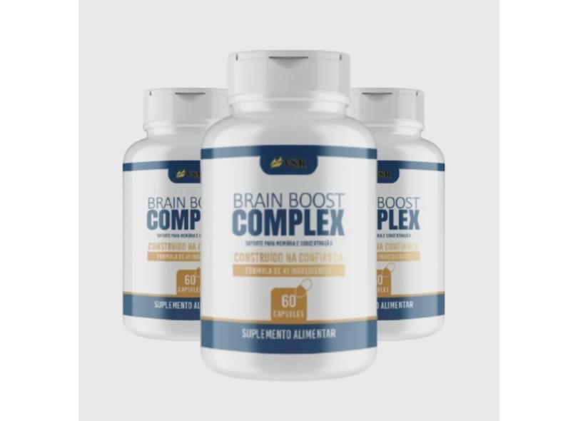 Brain Boost 1 Pote 60 Capsulas Completo Suplemento Cerebral de Memória ...
