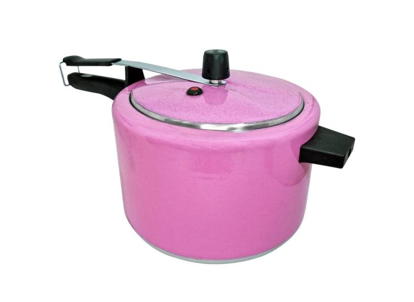 Panela de Pressão asj 7 Litros Polida Rosa