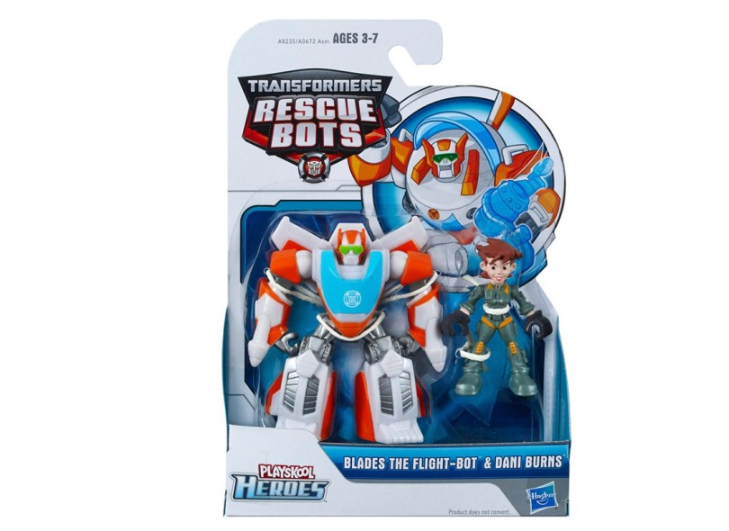Boneco Transformers Rescue Bots Blades The Flight Bot e Dani Burns A0672 - Hasbro