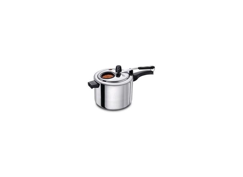 Panela De Pressão 4.5lts Polida Com Visor - Mta