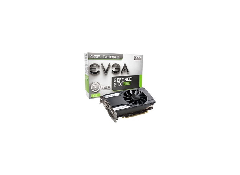 Placa de Video NVIDIA GeForce GTX 960 4 GB DDR5 128 Bits EVGA 04G-P4-1961-KR