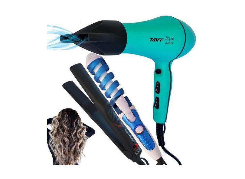 Secador De Cabelo Ions E Chapinha Thermal E Modelador Bivolt - Taiff