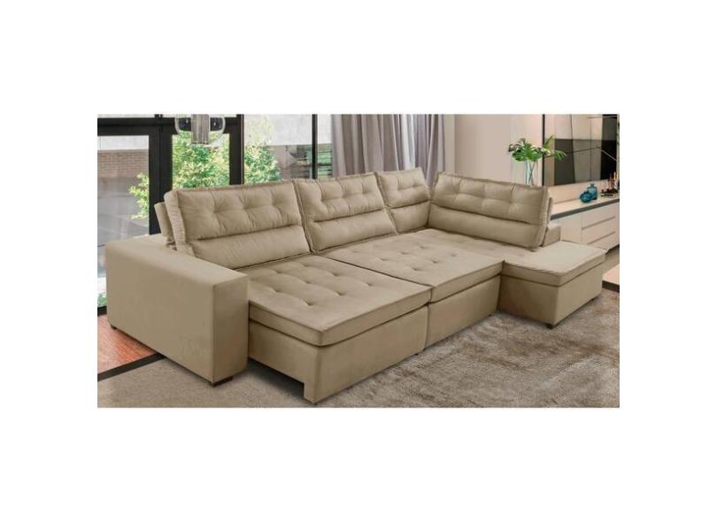Sof De Canto Retr til E Reclin vel Com Molas Ld 3,40x2,00m V com o ...