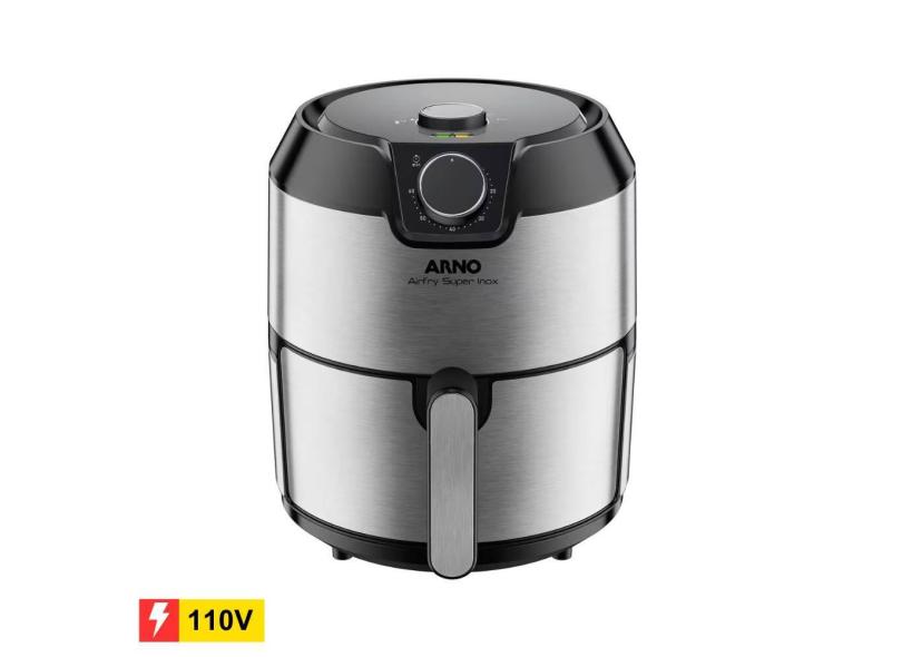 REEMBALADO: Fritadeira Elétrica sem Óleo Air Fryer Arno Super Inox IFRY 4,2L Preta e Inox - 110V
