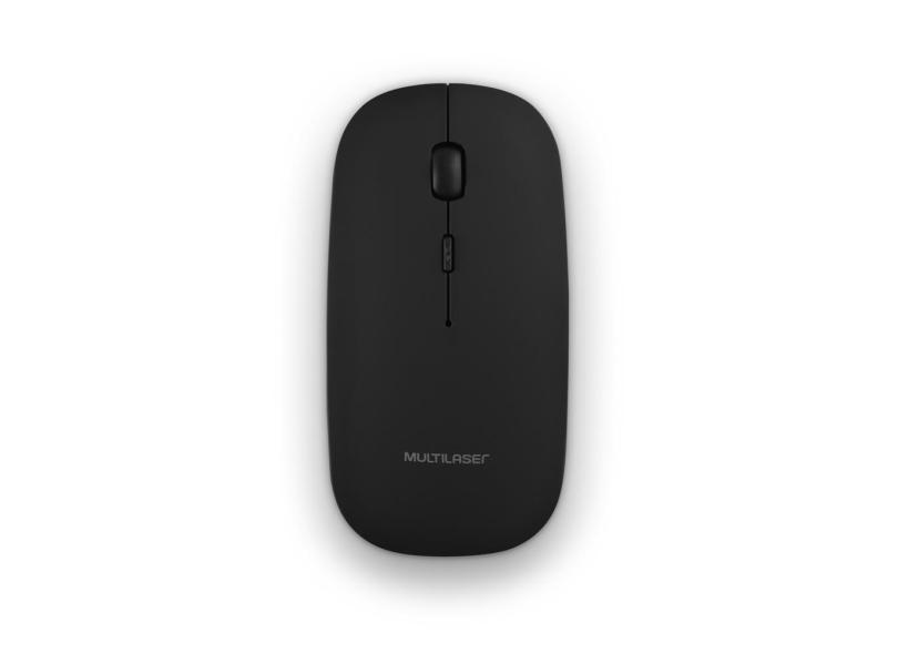 Mouse sem Fio Silencioso com 4 Botões 1600 dpi Multilaser MO290