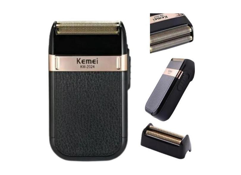 Kemei 2024 Marrom Barbeador Com Tela Extra - Al