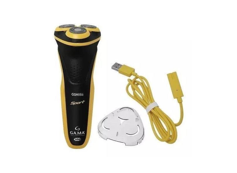 Ga.ma barbeador 3 laminas gsh886 sport usb - GA.MA Italy