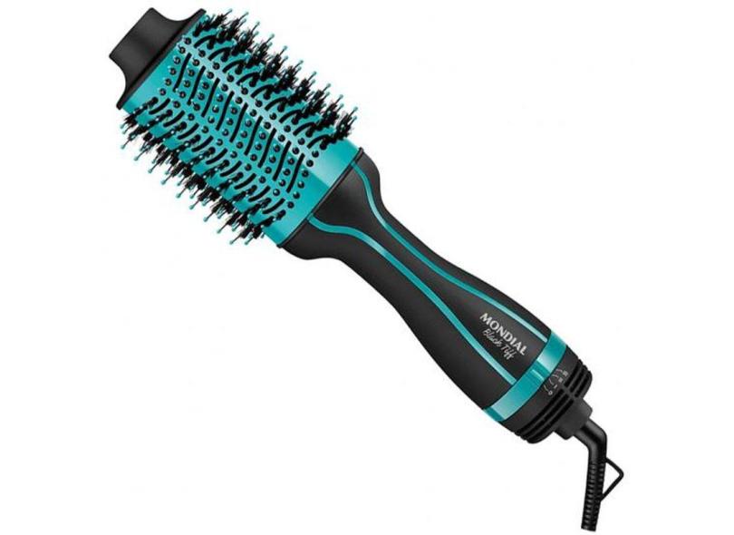 Escova Modeladora e Secadora de Cabelo Mondial 1200W Bivolt - Preto/Azul