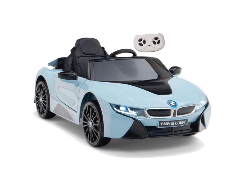 Carrinho Eletrico BMW i8 Coupe 12V Zippy Toys com Controle Azul