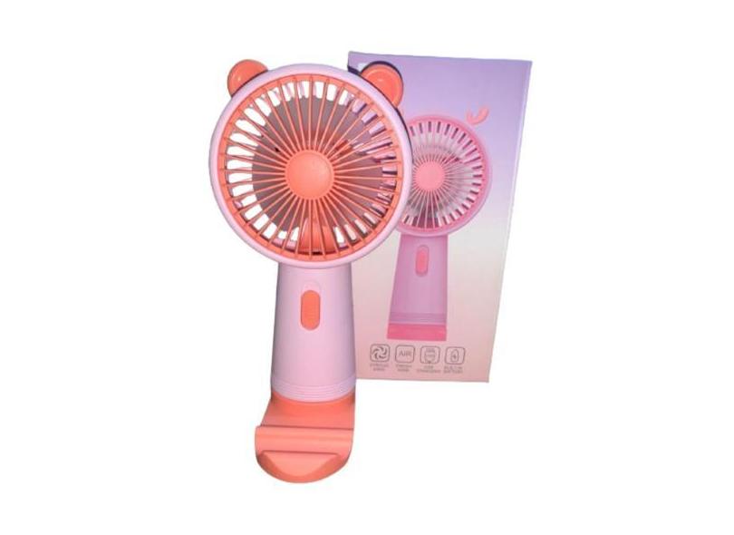 Ventilador Mini Fan Portátil Usb Com Orelhinhas E Base Apoio - SHR, Ro