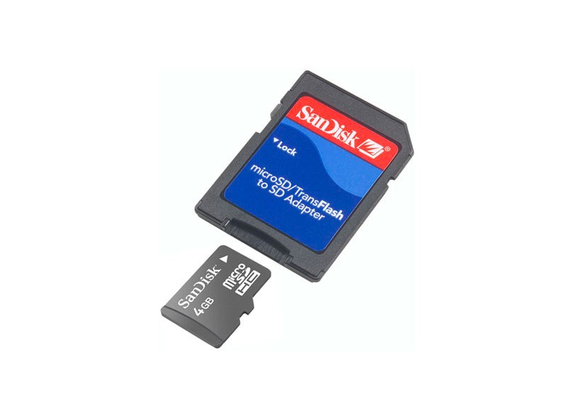 Cartão de Memória Micro SDHC com Adaptador SanDisk 4 GB SDSDQ-4096