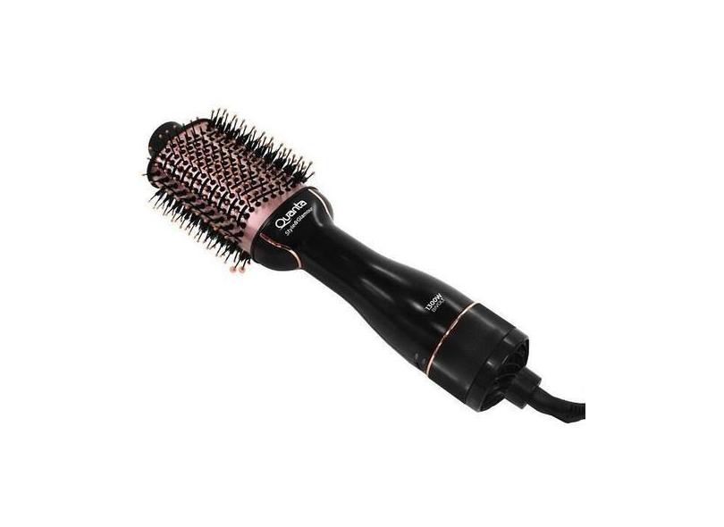 Escova Secadora Quanta 2 Em 1 QTES6000N Bivolt - Preto/Rose Gold, Bivo