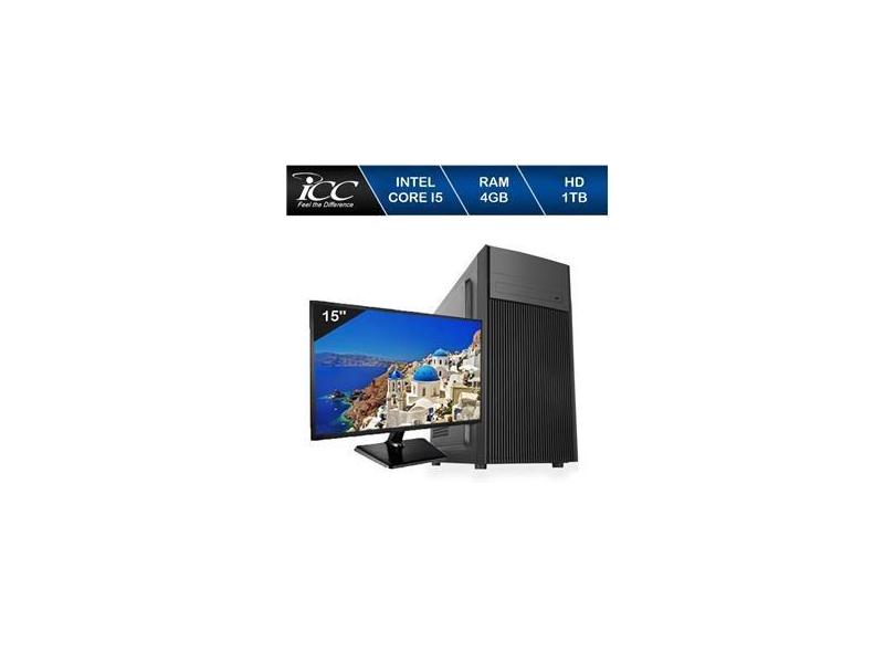 Computador ICC IV2542SM15 Intel Core I5 3.20Ghz 4GB HD 1TB HDMI FULL HD Monitor LED