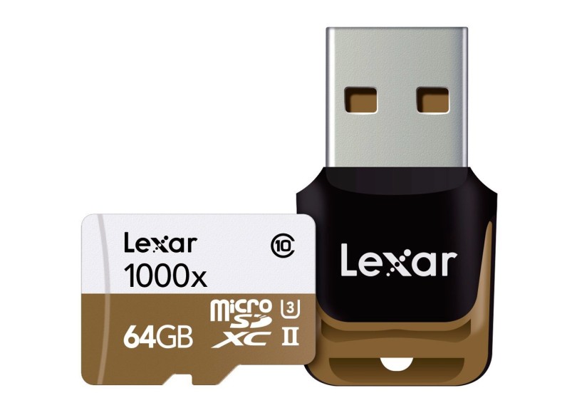Cartão de Memória Micro SDXC com Adaptador Lexar Professional 64 GB LSDMI64GCBNL1000R