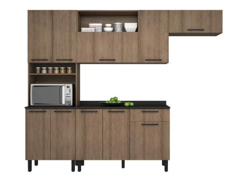 Cozinha Completa 10 Portas 1 Gaveta para Micro-ondas / Forno Acácia Itatiaia