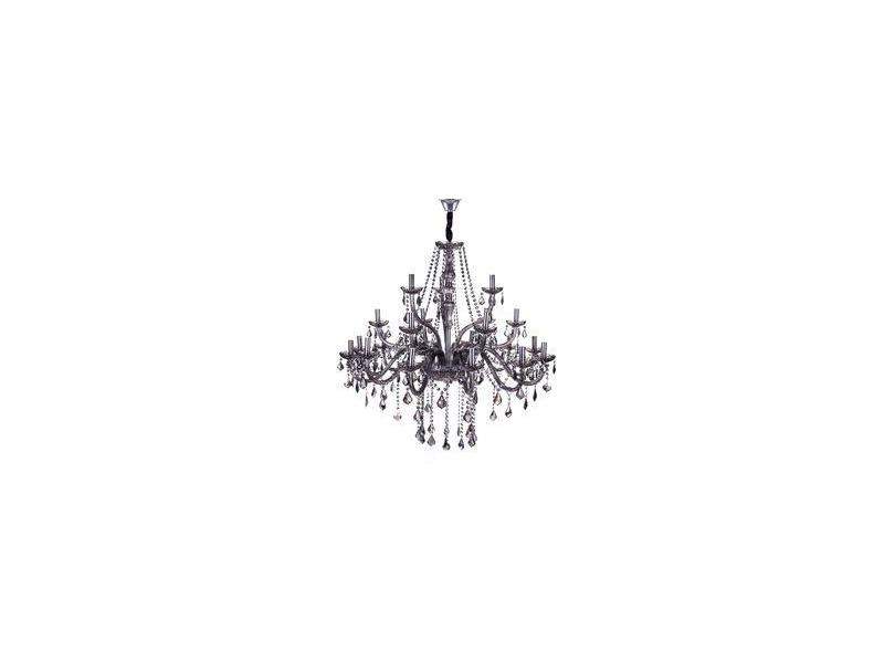 Lustre Maria Thereza Cristal Fume 21 Lâmpadas Arquitetizze em Promoção ...