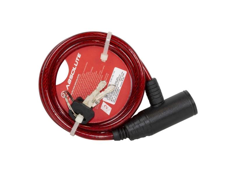 Cadeado Para Bicicleta Absolute 6mm x 1000mm Chave-Unissex
