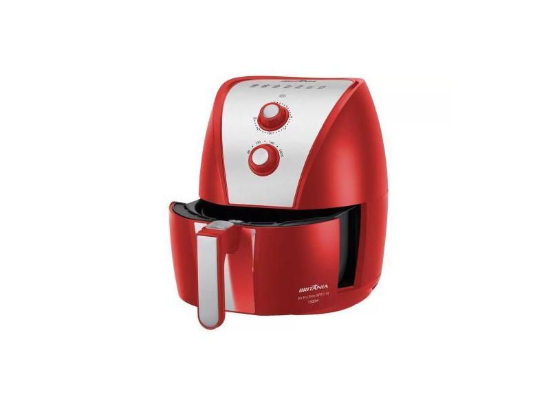 Fritadeira Sem Óleo Air Fry Britania Vermelha1500w 4,4 Litros 110V - B