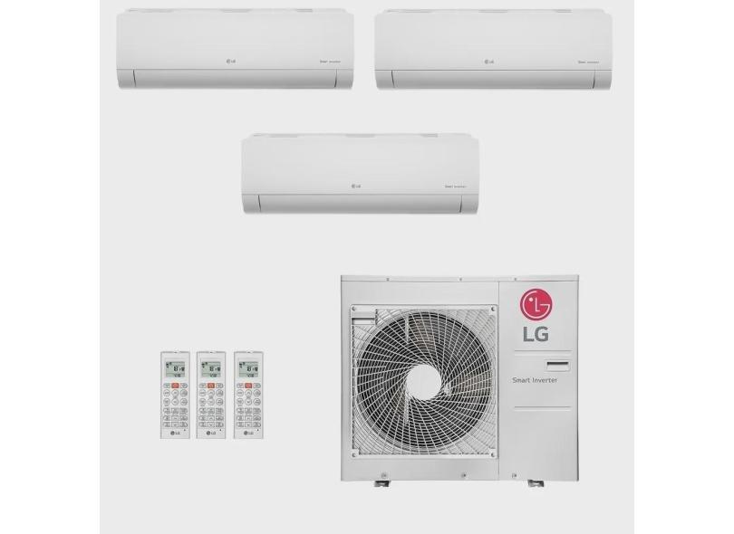 Ar-Condicionado Multi Split Inverter LG 36.000 (1x Evap hw 9.000 + 1x Evap hw 12.000 + 1x Evap hw 24.000) Quente/Frio 220V