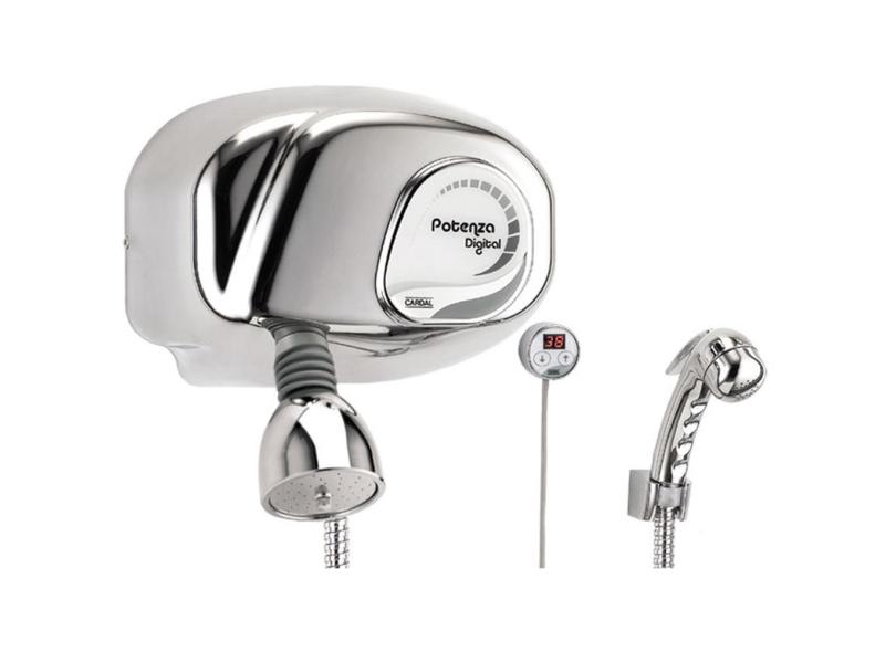 Ducha Potenza Digital com Pressurizador Cromada - AQ106 - cardal