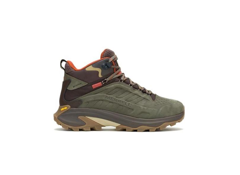 Merrell Moab Speed 2 Tênis masculino de couro impermeável para caminhada, Oliva, 47