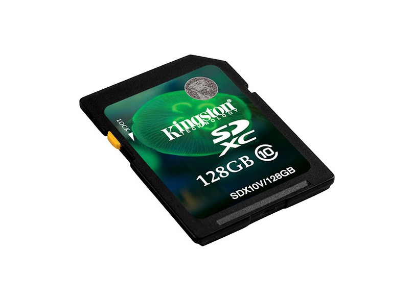 Cartão de Memória SDXC Kingston 128 GB SDX10V/128GB