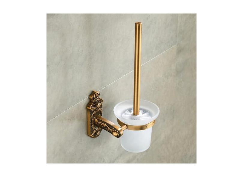 Conjunto de hardware do banheiro fixado na parede toalheiro escova de toalete rack secador de cabelo saboneteira chuveiro canto rack acessórios, escova de toalete