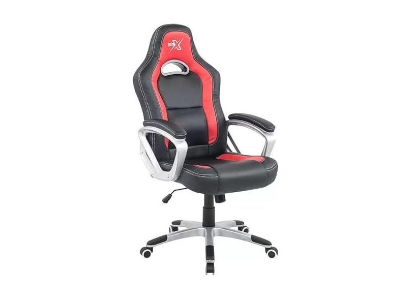 Cadeira Gamer BRX Modelo 719 Cor Vermelho com Preto