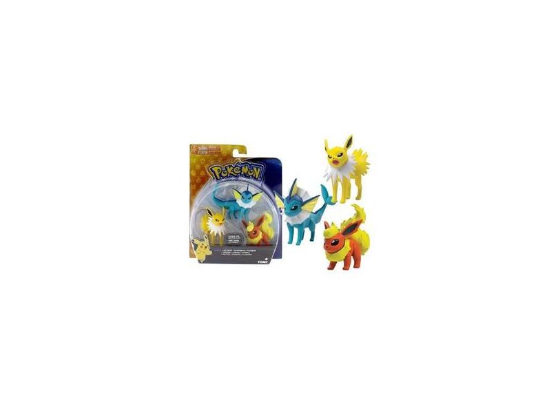 Figuras De Ação Pokémon Eevee, Jolteon, Vaporeon e Flareon